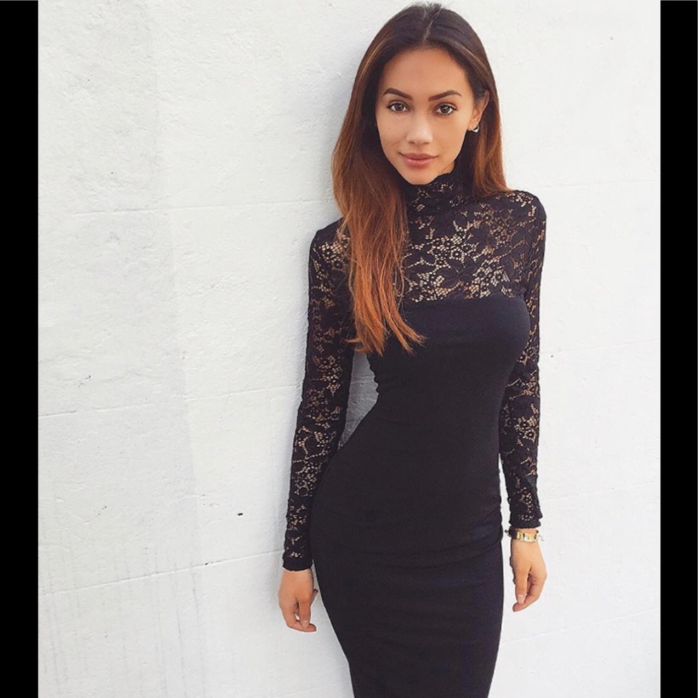 Guess Black Lace Dress (XS - M due to spandex)